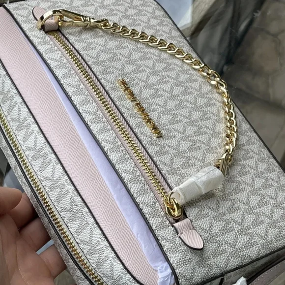 Michael Kors PVC Leather Crossbody Bag Handbag Messenger Shoulder Purse - Picture 4 of 11